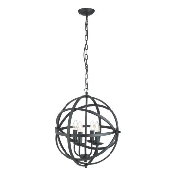 Searchlight - Lampadario a catena ORBIT 4xE14/60W/230V nero