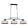 Searchlight - Lampadario a sospensione con catena BISTRO 3xE27/60W/230V nero