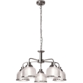 Searchlight - Lampadario a sospensione con catena BISTRO 5xE27/60W/230V cromo lucido