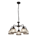 Searchlight - Lampadario a sospensione con catena BISTRO 5xE27/60W/230V nero