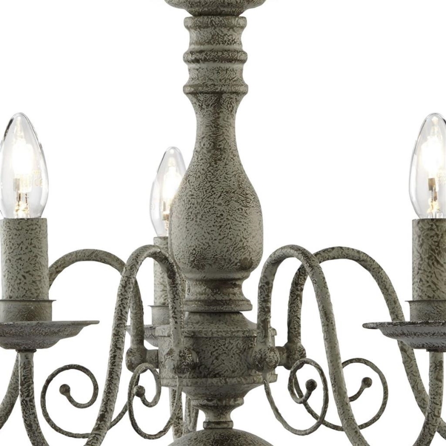 Searchlight - Lampadario a sospensione con catena GREYTHORNE 5xE14/40W/230V