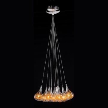 Searchlight - Lampadario a sospensione con filo 10xG4/20W/230V oro