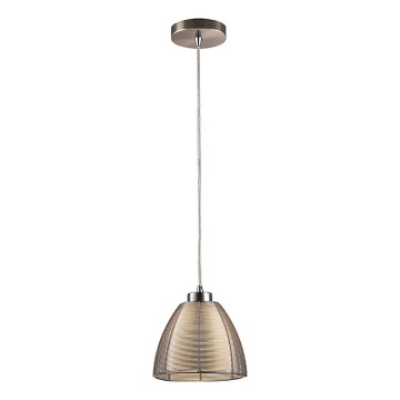 Searchlight - Lampadario a sospensione con filo 1xE27/60W/230V diametro 19 cm cromo lucido