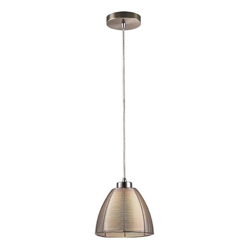 Searchlight - Lampadario a sospensione con filo 1xE27/60W/230V diametro 19 cm cromo lucido