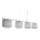 Searchlight - Lampadario a sospensione con filo ELISE 4xG9/33W/230V