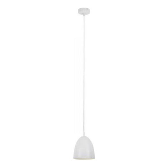 Searchlight - Lampadario a sospensione con filo METAL 1xE27/60W/230V diametro 28 cm bianco