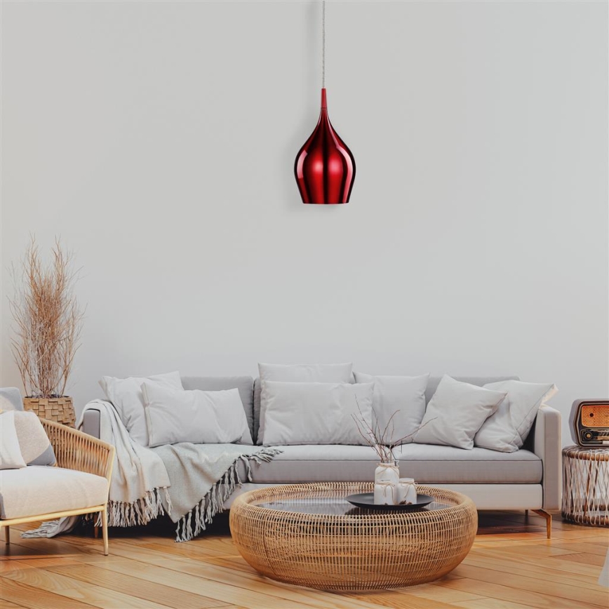 Searchlight - Lampadario a sospensione con filo VIBRANT 1xE14/40W/230V rosso