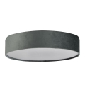 Searchlight - Plafoniera DRUM 3xE27/60W/230V grigia