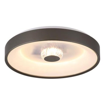 Searchlight - Plafonnier LED dimmable POLKA LED/24W/230V + LED/6W Ø 38,5 cm brun