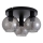 Searchlight - Plafonnier RADIANCE 3xE27/60W/230V Ø 37,5 cm noir
