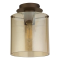 Searchlight - SWEDEN plafoniera 1xE27/60W/230V Ø 22 cm marrone/fumé