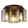 Searchlight - SWEDEN plafoniera 3xE27/60W/230V Ø 39 cm marrone/fumé