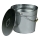 Secchio per cenere con coperchio 15 l cromo lucido