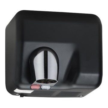 Sèche-mains 26 × 23 cm, inox/noir