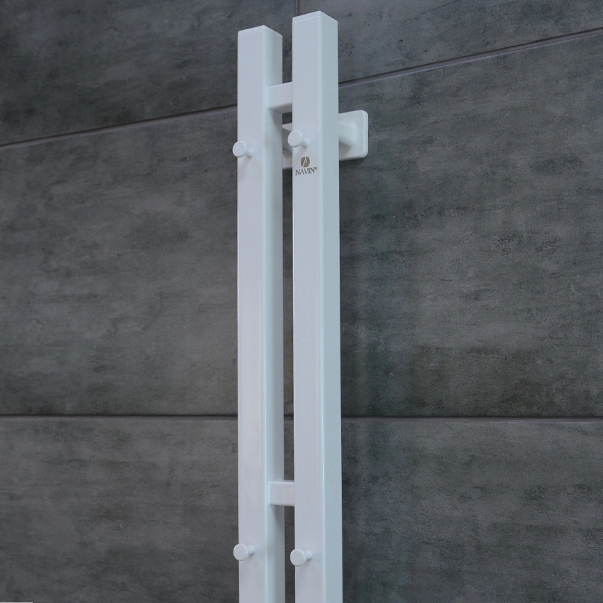 Sèche-serviettes électrique SILOUETTE avec thermostat 200W/230V 150,6 cm IP44, blanc, à raccordement droit