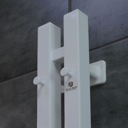 Sèche-serviettes électrique SILOUETTE avec thermostat 200W/230V 150,6 cm IP44, blanc, à raccordement droit
