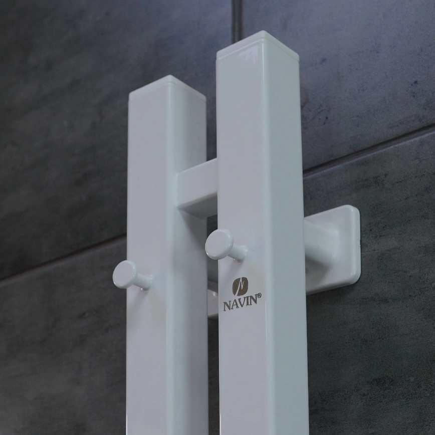 Sèche-serviettes électrique SILOUETTE avec thermostat 200W/230V 150,6 cm IP44, blanc, à raccordement droit