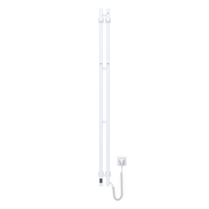 Sèche-serviettes électrique SILOUETTE avec thermostat 200W/230V 150,6 cm IP44, blanc, à raccordement droit