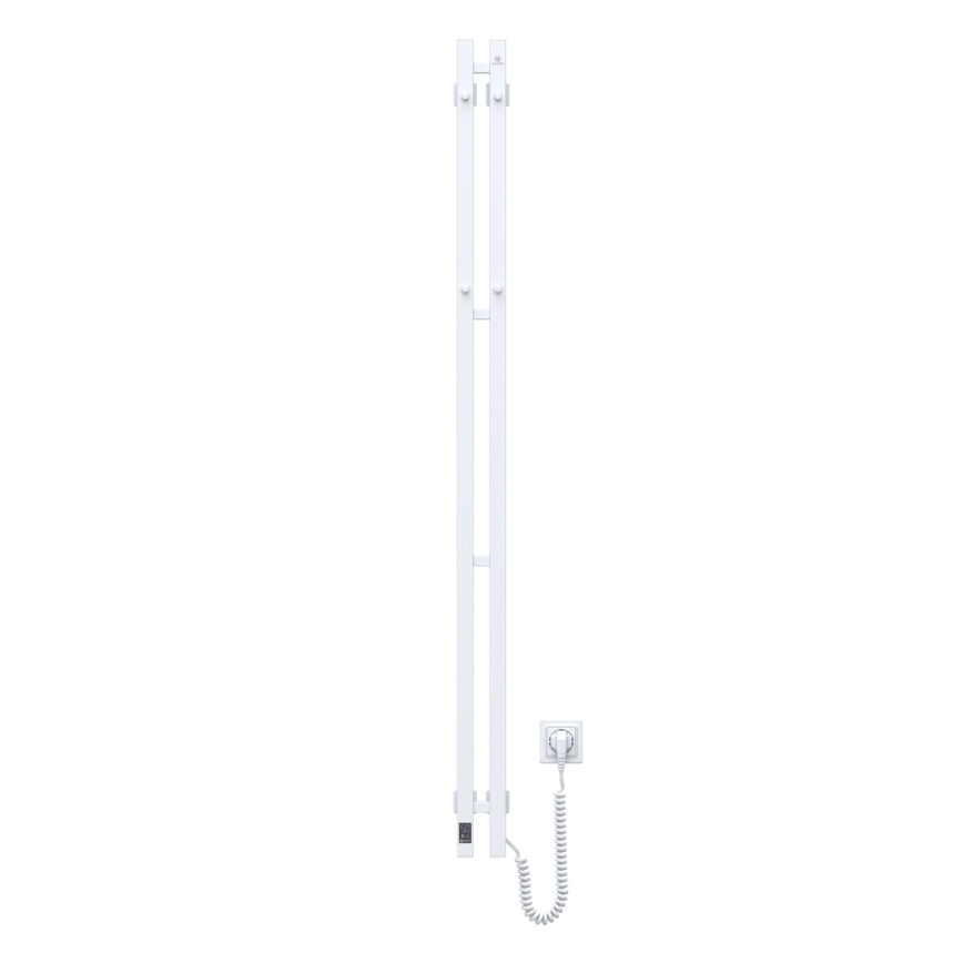 Sèche-serviettes électrique SILOUETTE avec thermostat 200W/230V 150,6 cm IP44, blanc, à raccordement droit