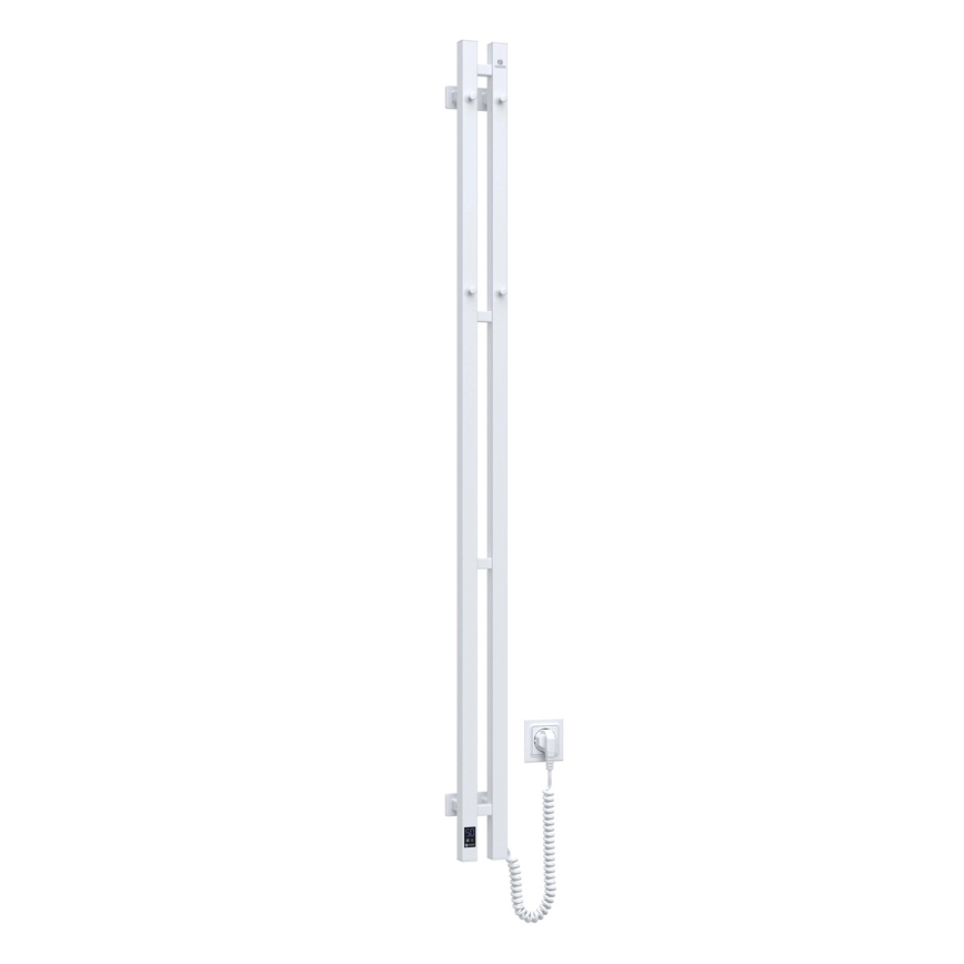 Sèche-serviettes électrique SILOUETTE avec thermostat 200W/230V 150,6 cm IP44, blanc, à raccordement droit