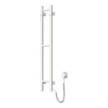 Sèche-serviettes électrique SILOUETTE 187W/230V, 101,1 cm, IP44, blanc, version droite, design angulaire