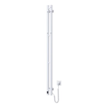 Sèche-serviettes électrique SILOUETTE avec thermostat 200W/230V 150,6 cm IP44, blanc, à raccordement droit