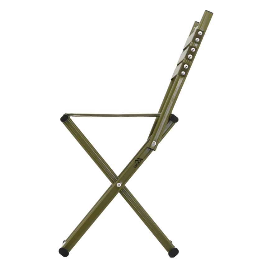 Sedia da campeggio pieghevole con schienale verde