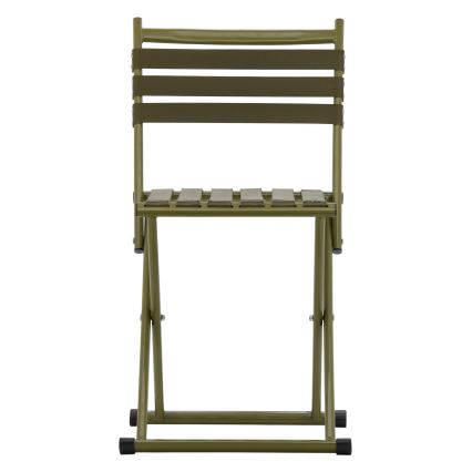 Sedia da campeggio pieghevole con schienale verde
