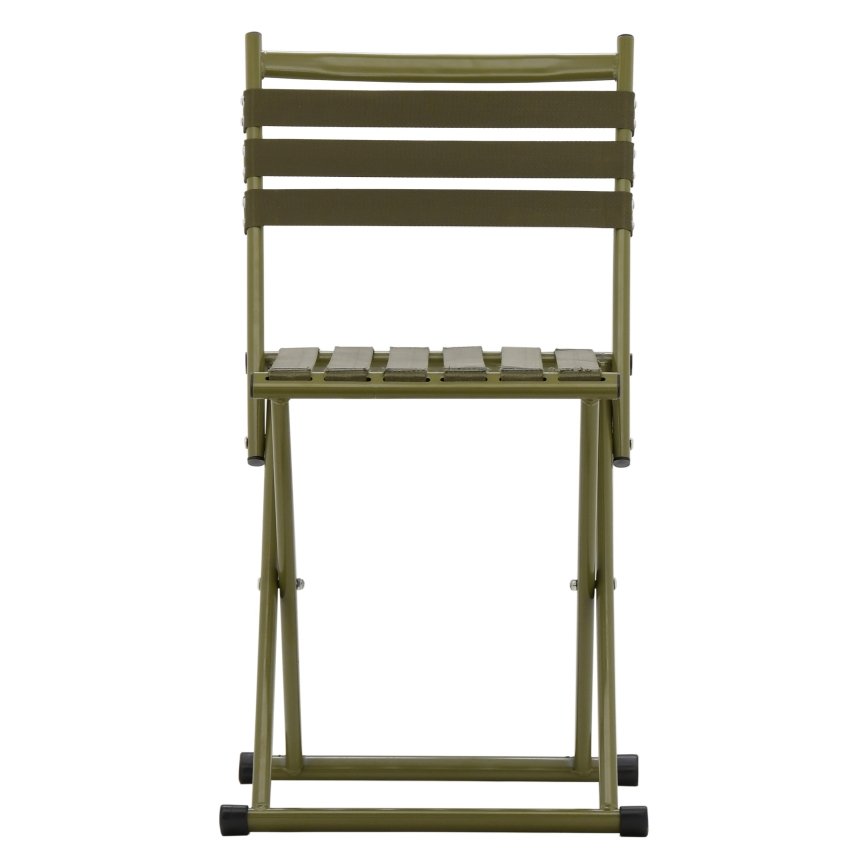 Sedia da campeggio pieghevole con schienale verde