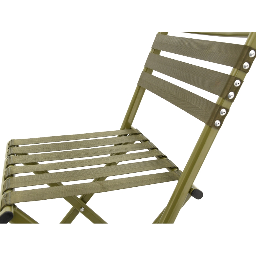 Sedia da campeggio pieghevole con schienale verde