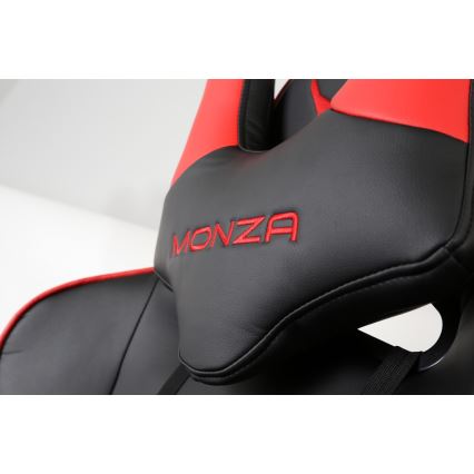 Sedia da gioco VARR Monza nero/rosso