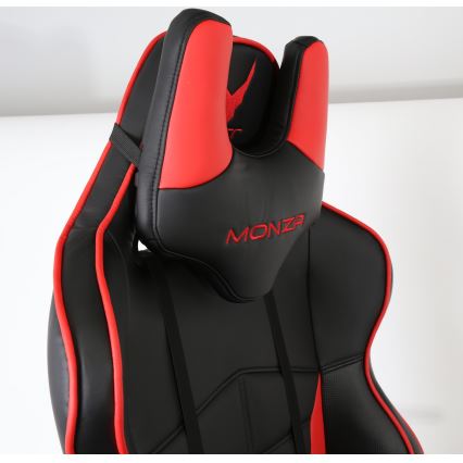 Sedia da gioco VARR Monza nero/rosso