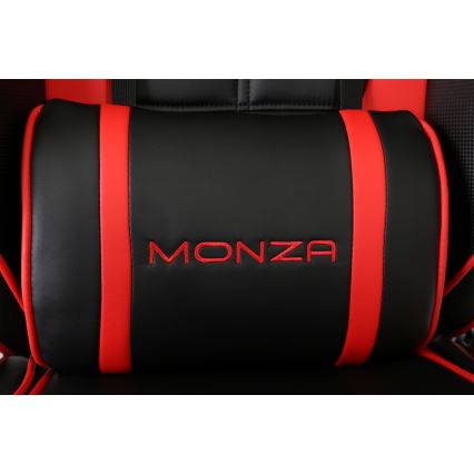 Sedia da gioco VARR Monza nero/rosso