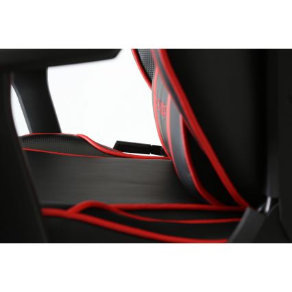 Sedia da gioco VARR Monza nero/rosso