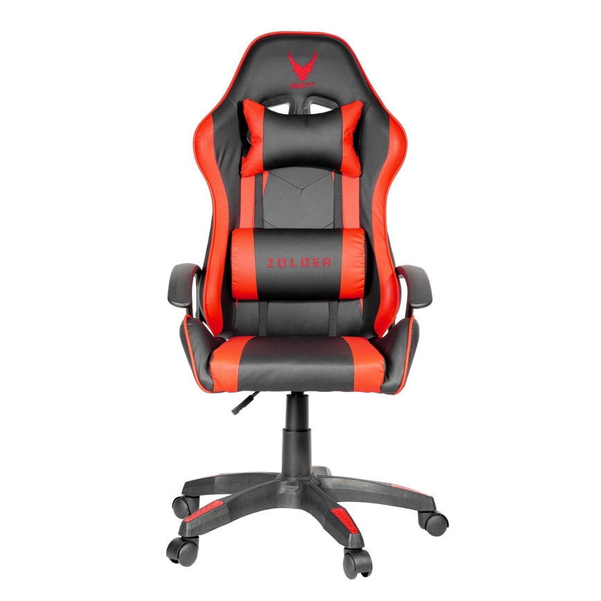 Sedia da gioco VARR Zolder nero/rosso