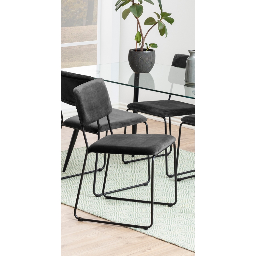 Sedia da pranzo COLE 1 pz grigio scuro