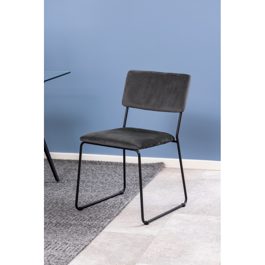 Sedia da pranzo COLE 1 pz grigio scuro