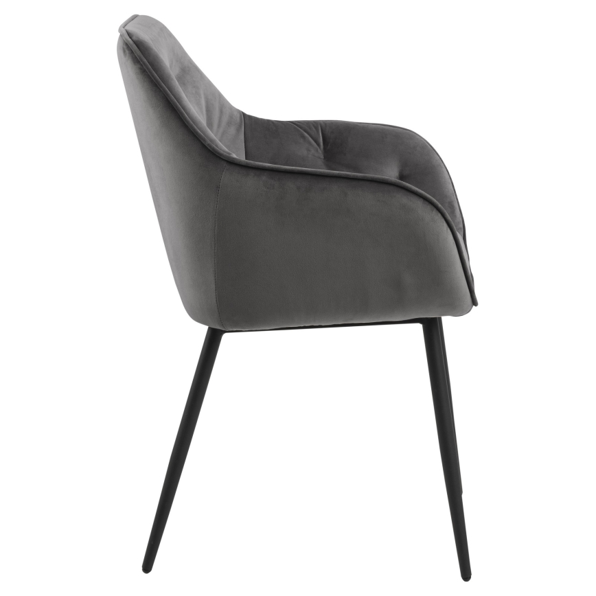 Sedia da pranzo con braccioli AYLIN 1 pz grigio scuro