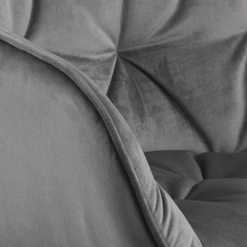 Sedia da pranzo con braccioli AYLIN 1 pz grigio scuro