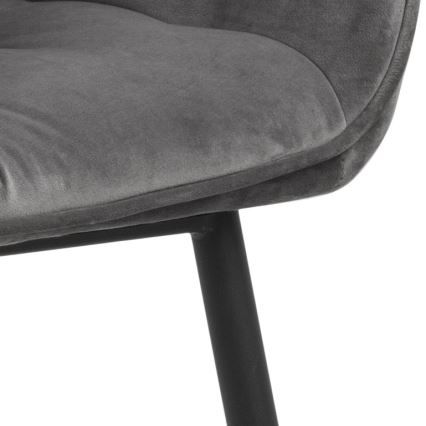 Sedia da pranzo con braccioli AYLIN 1 pz grigio scuro