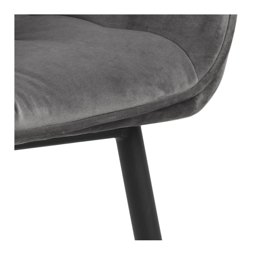Sedia da pranzo con braccioli AYLIN 1 pz grigio scuro