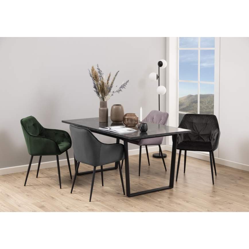 Sedia da pranzo con braccioli AYLIN 1 pz rosa