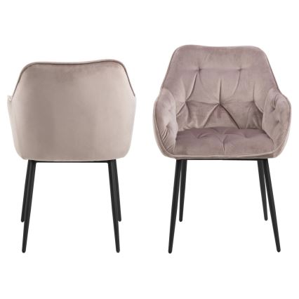 Sedia da pranzo con braccioli AYLIN 1 pz rosa