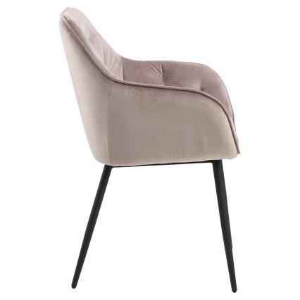 Sedia da pranzo con braccioli AYLIN 1 pz rosa