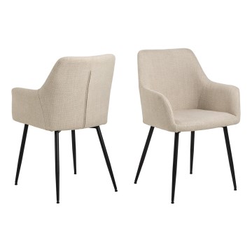 Sedia da pranzo con braccioli TANYA 1 pz beige
