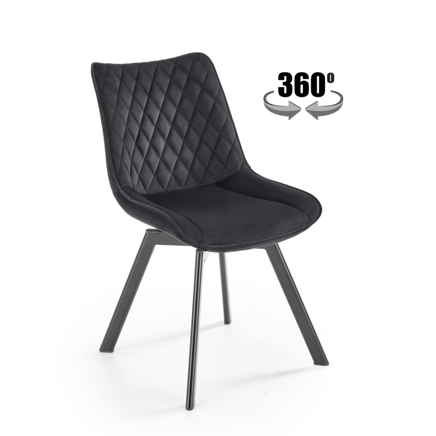 Sedia da pranzo girevole OMBRA 1 pz nera