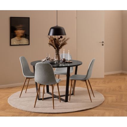 Sedia da pranzo KAIA 1 pz grigio chiaro/quercia