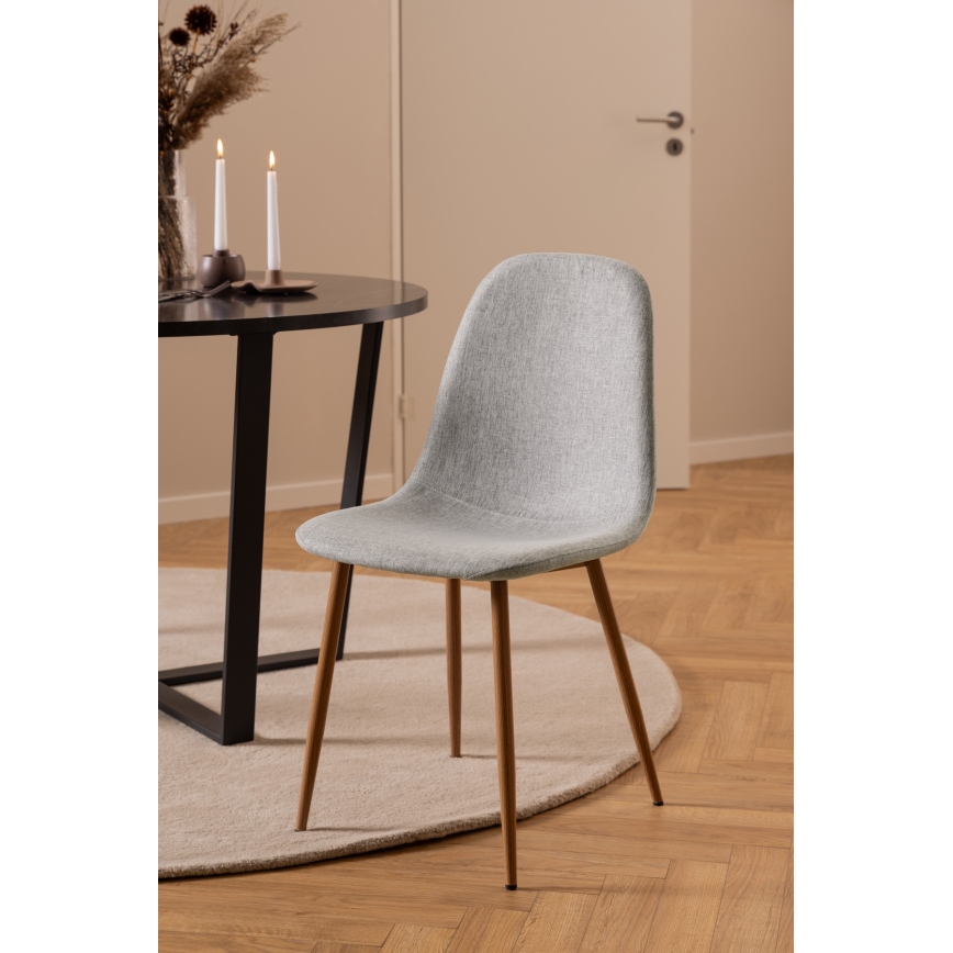 Sedia da pranzo KAIA 1 pz grigio chiaro/quercia