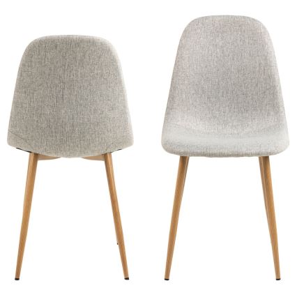Sedia da pranzo KAIA 1 pz grigio chiaro/quercia