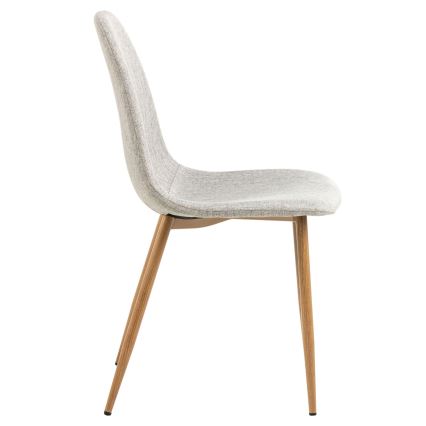 Sedia da pranzo KAIA 1 pz grigio chiaro/quercia